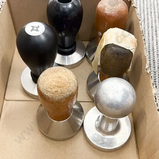 Six Assorted Coffee Tampers