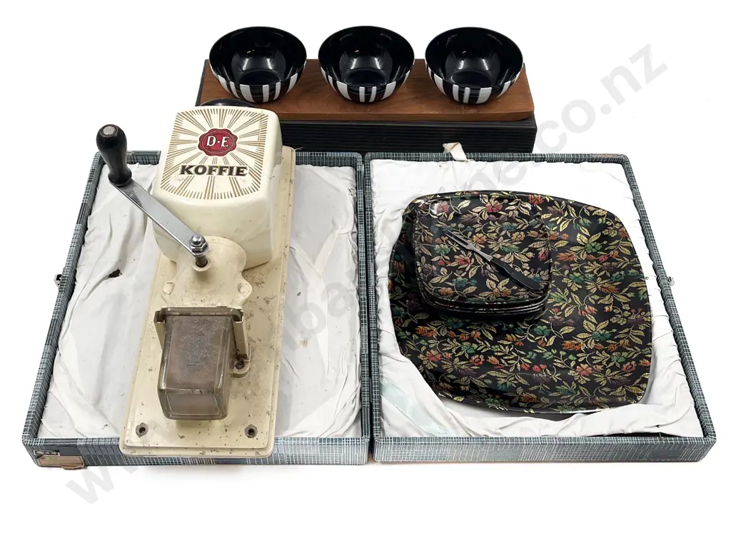 Quantity of Assorted Including Wall Mounted Coffee Grinder (faults) together with Lacquered Dishes etc Image 1++