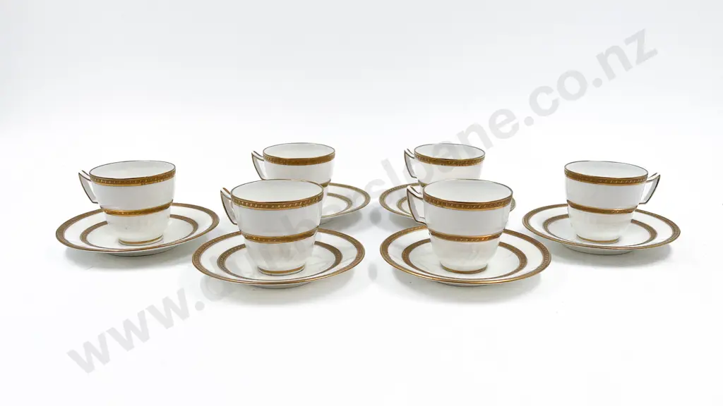 Six Wedgwood Coffee Cups and Saucers Image 1++