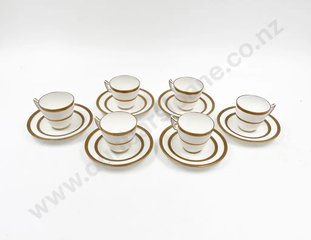 Six Wedgwood Coffee Cups and Saucers Image 1++