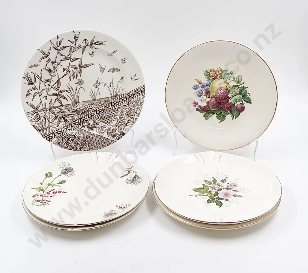 Three Crown Lynn Plates and Three Others Image 1++