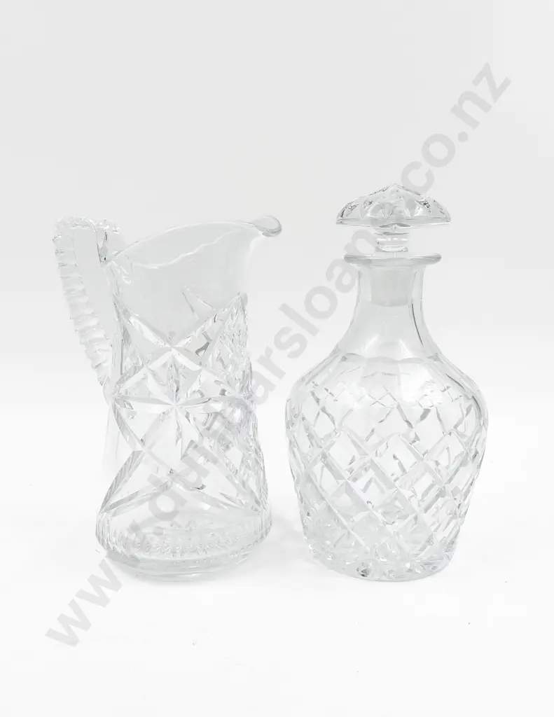 Crystal Decanter and Jug Image 1++