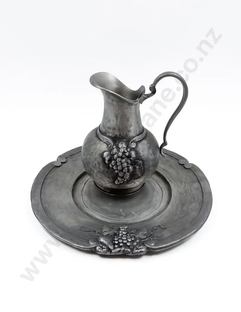 Pewter Dish and Jug Image 1++