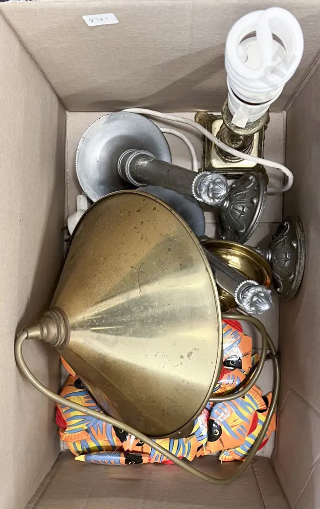 Box of Assorted Light Fittings etc Image 1++