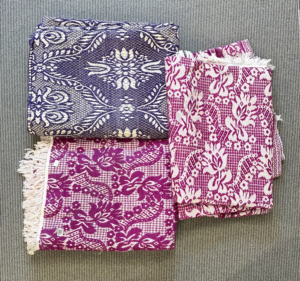 Three Floral Design Throw Rugs Image 1++