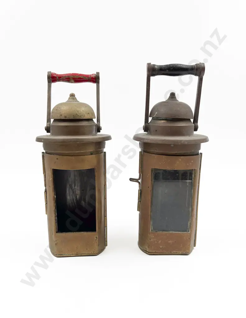 Pair of Vintage Copper and Brass Lamps Image 1++