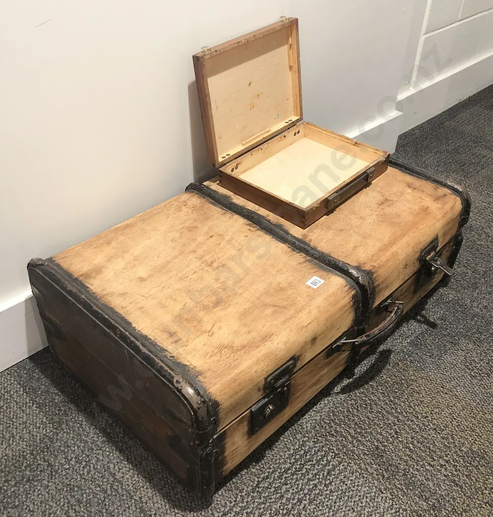 Vintage Suitcase and Small Art Box Image 1++