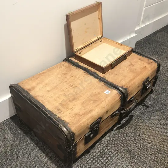 Vintage Suitcase and Small Art Box