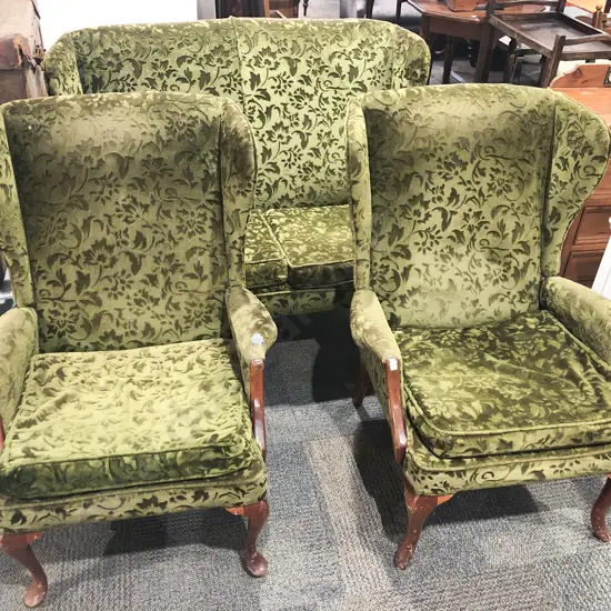 Three Piece Wingback Lounge Suite