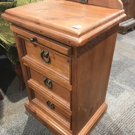 Three Drawer Bedside Table