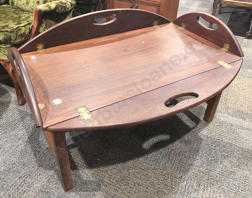 Folding Butlers Tray on Later Stand Image 1++