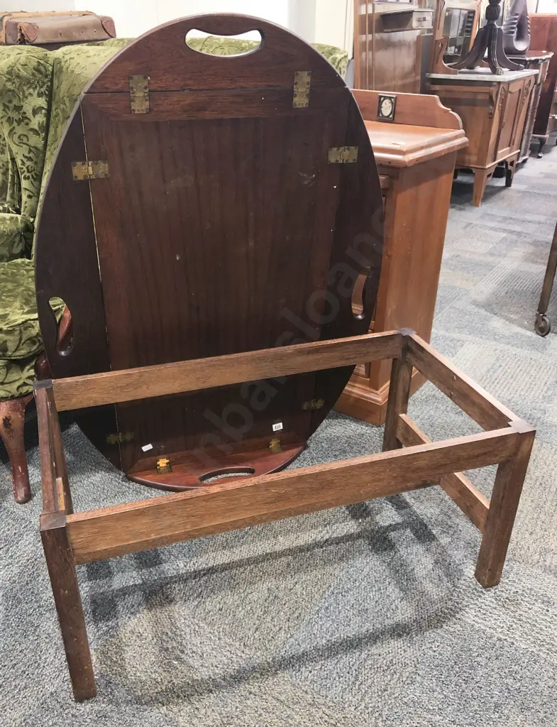 Folding Butlers Tray on Later Stand Image 1++
