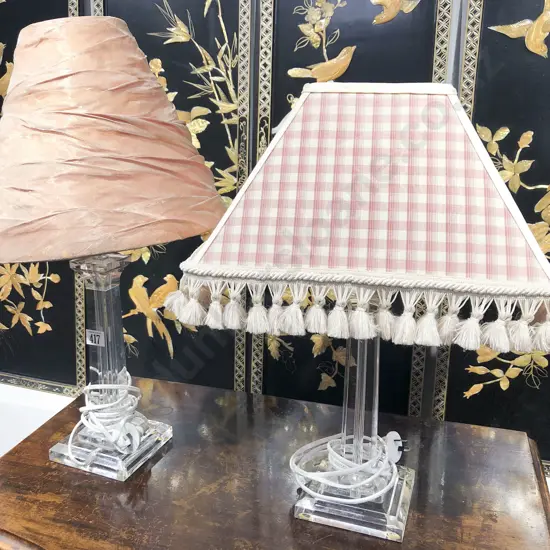 Pair of Glass Table Lamps