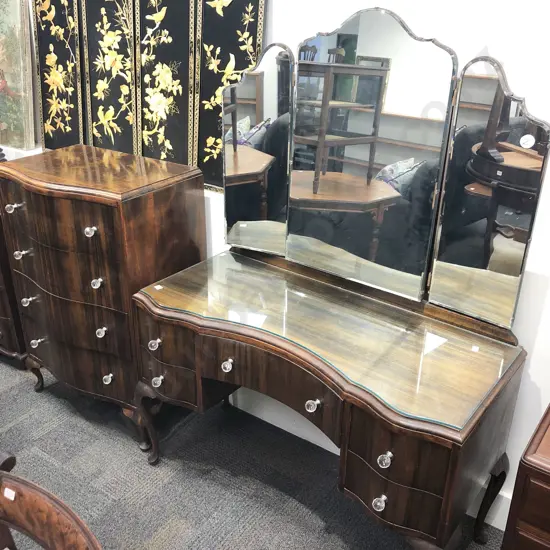 Two Piece Mahogany Bedroom Suite