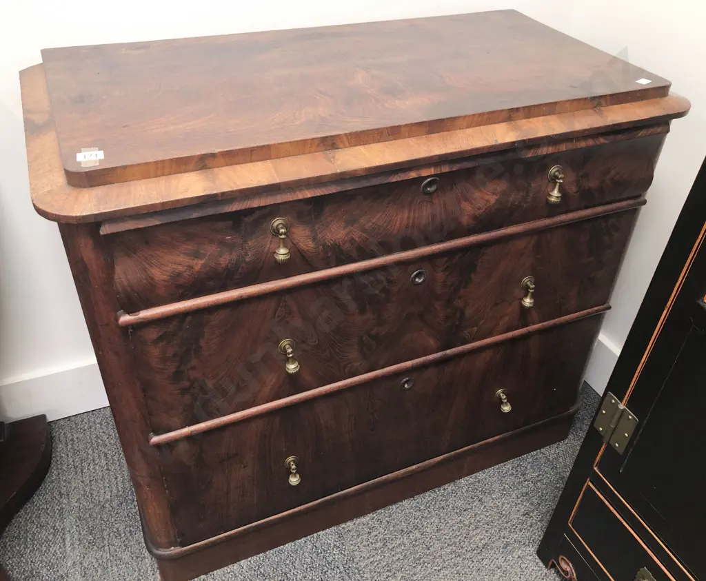 Mahogany Three Drawer Chest Image 1++