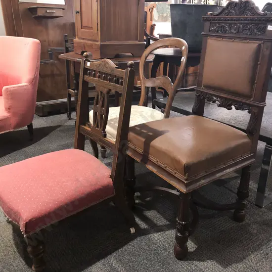 Mahogany Balloon Back Chair with Single Dining Chair and Side Chair