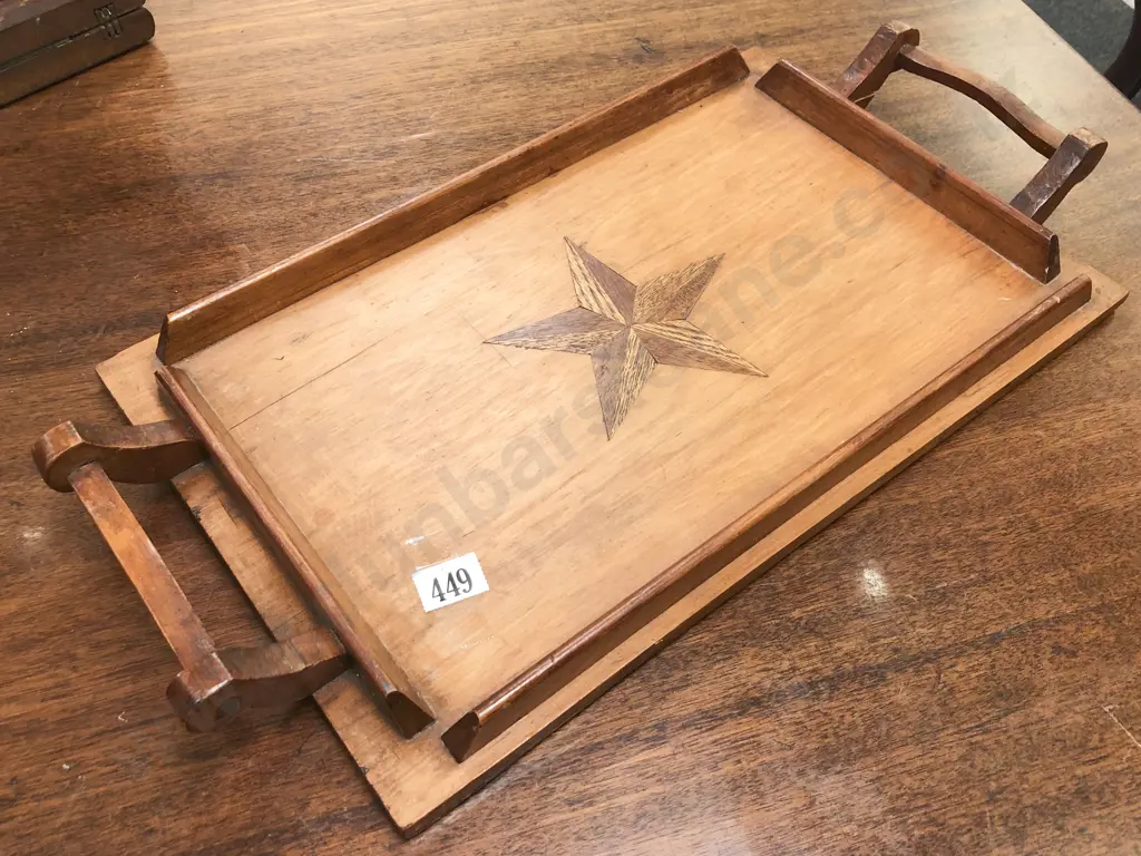 Small NZ Timber Inlaid Tray Image 1++