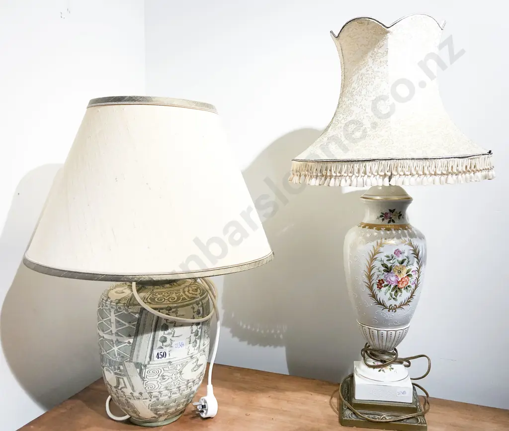 Two Vase Form Table Lamps Image 1++