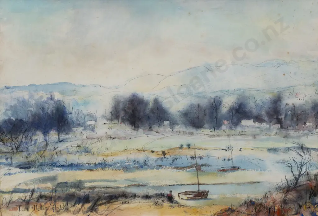Tui McLauchlan (1915-2004) - Low Tide Image 1++