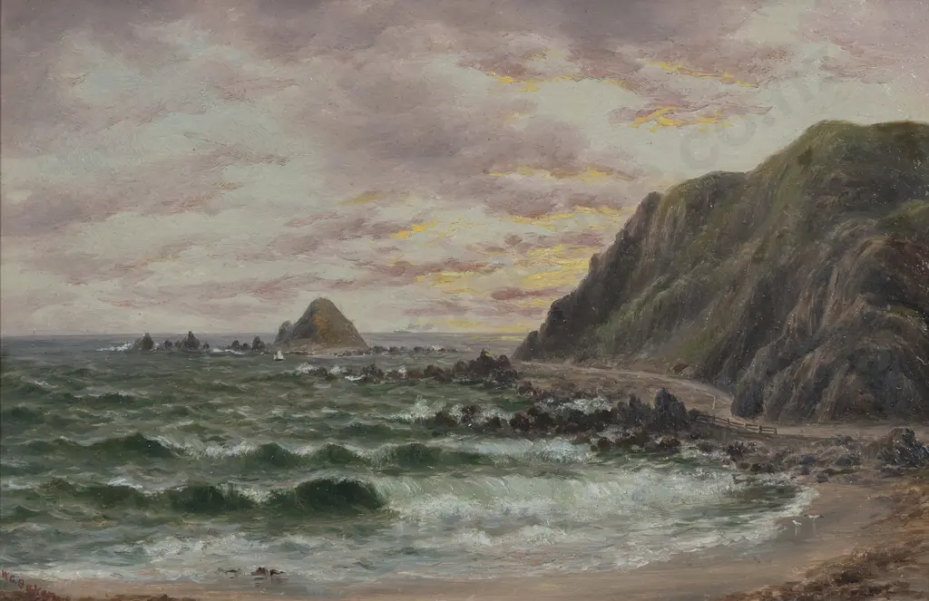 W G Baker (1864-1929) - Coastal Scene Image 1++