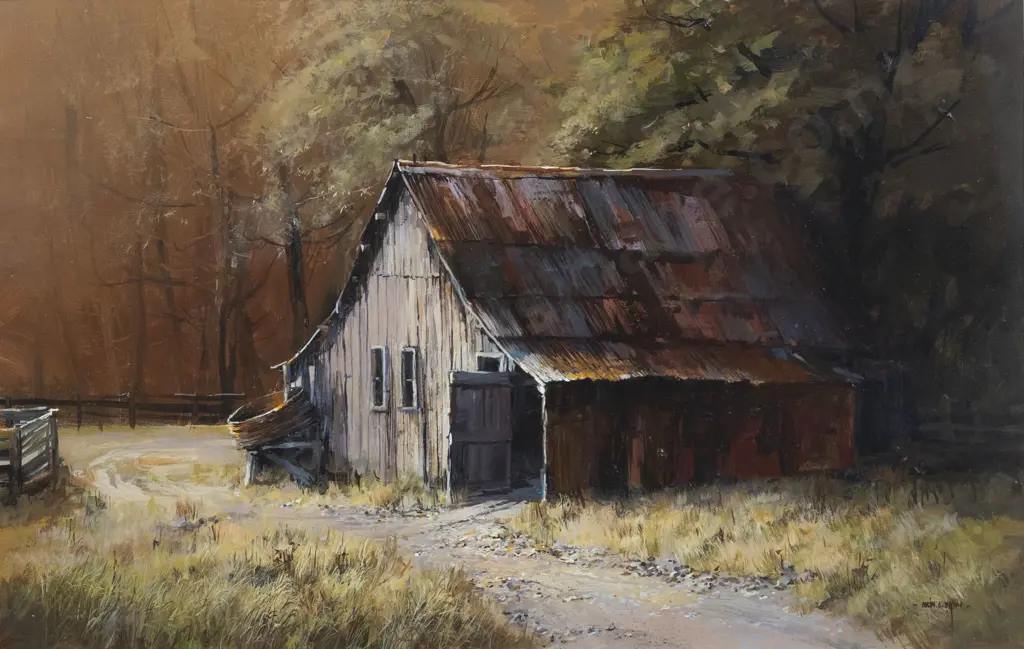 Colin Wynn (b 1950) - Motueka Barn Image 1++