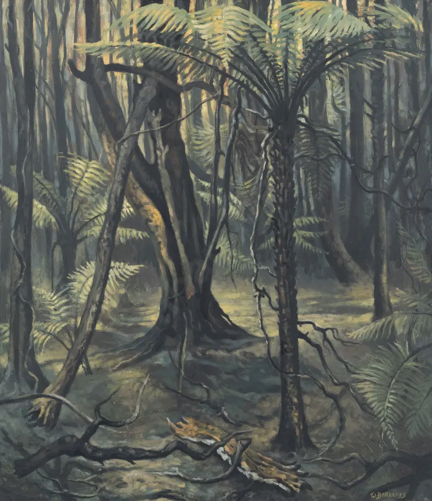 Walter Bakkenes (1920 - 1986) - Bush Scene Image 1++
