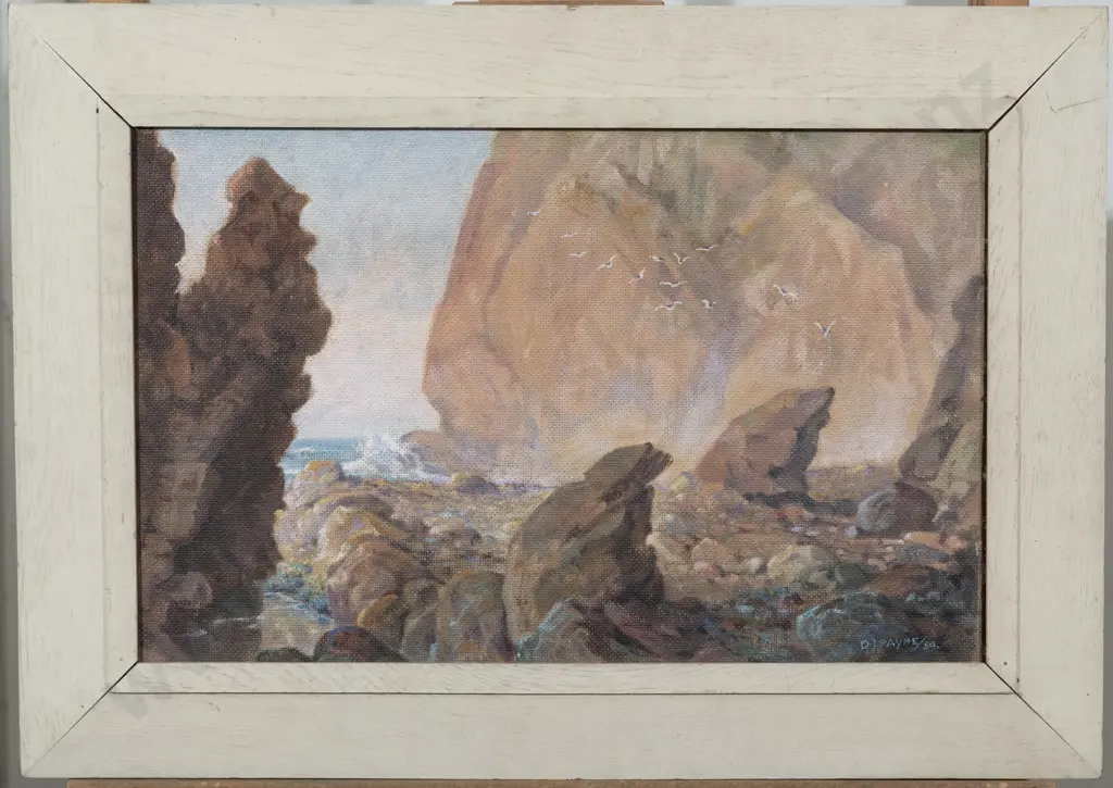 D J Payne (1880 - 1959) - Rocks Low Tide Image 1++