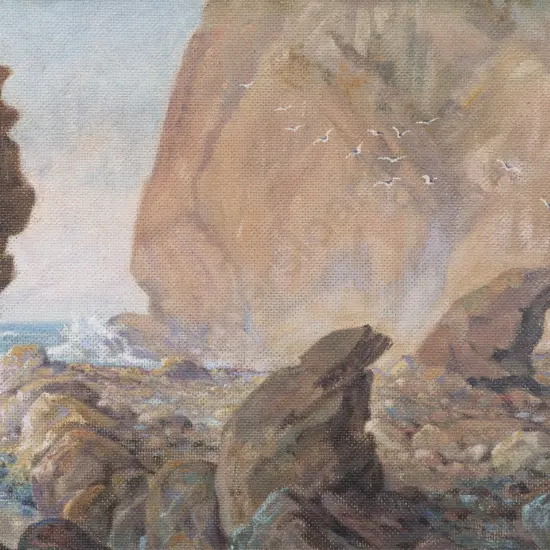D J Payne (1880 - 1959) - Rocks Low Tide