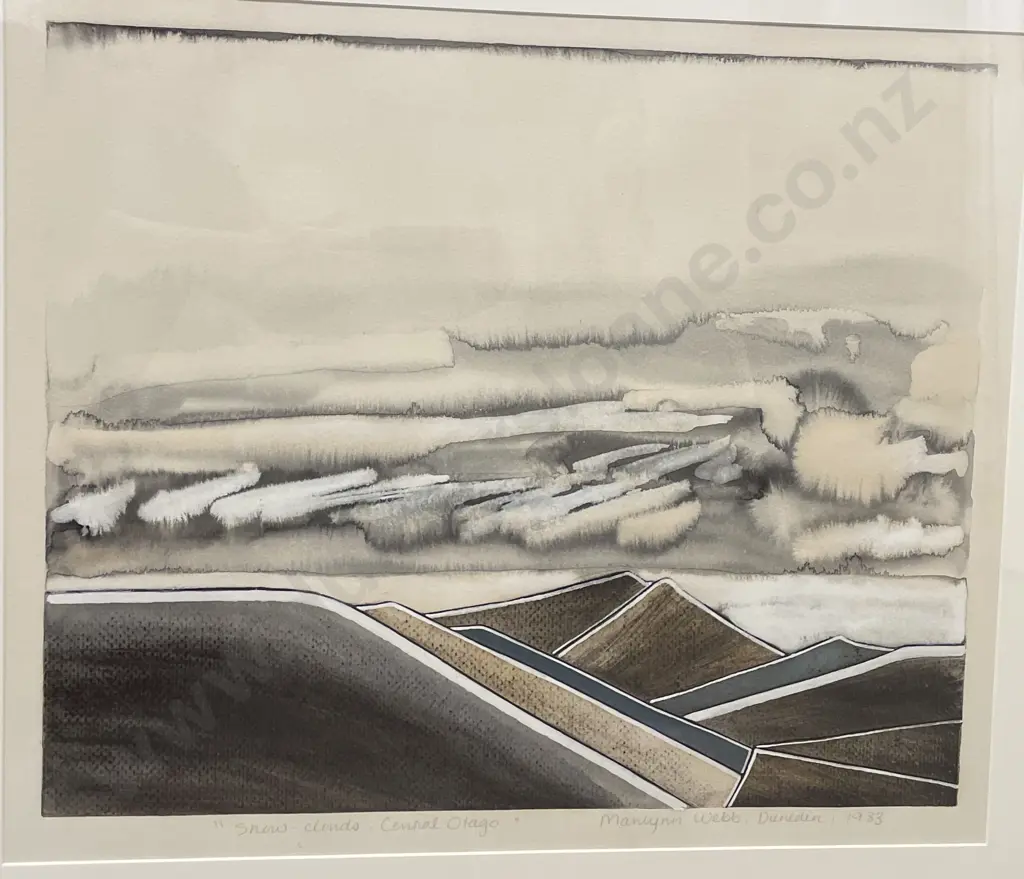 Marilynn Webb (1937 - 2021) -  Snow Clouds Central Otago Image 1++
