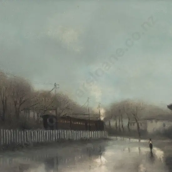 Walter Dusatti (Italian b 1930) - La Mio Piccola Stazione