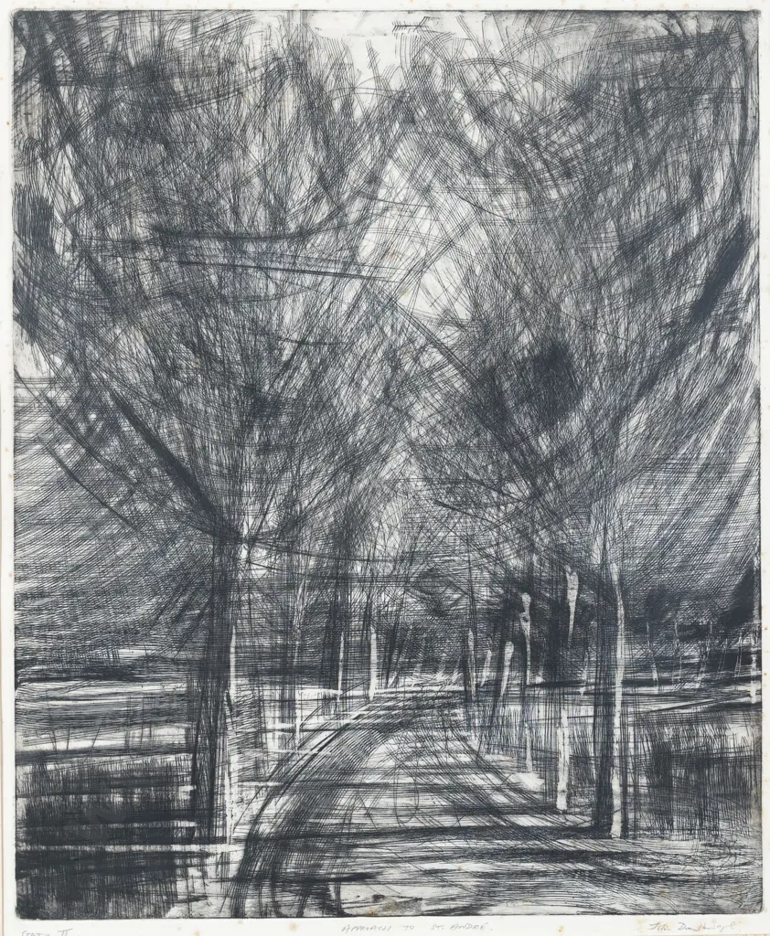 John Drawbridge (1930 - 2005) - Approach to St Andre (a/f) Image 1++