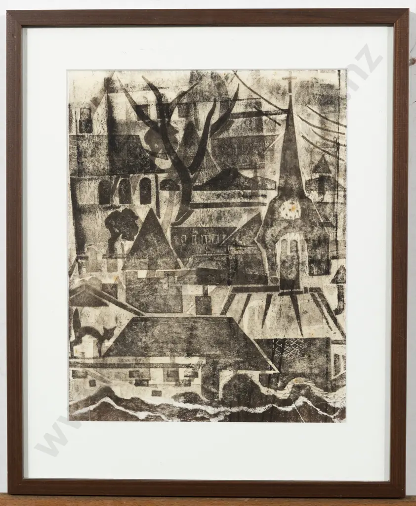 Unknown Artist - Cityscape with Cat Image 1++