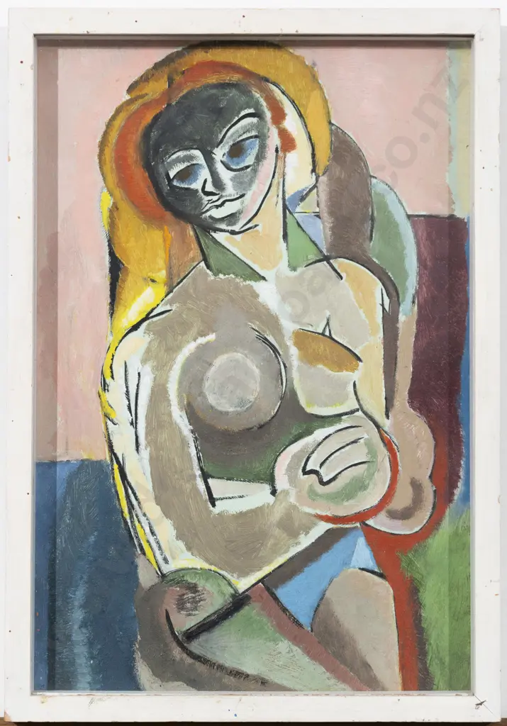 Unknown Artist - Cubist Style Nude Study Image 1++