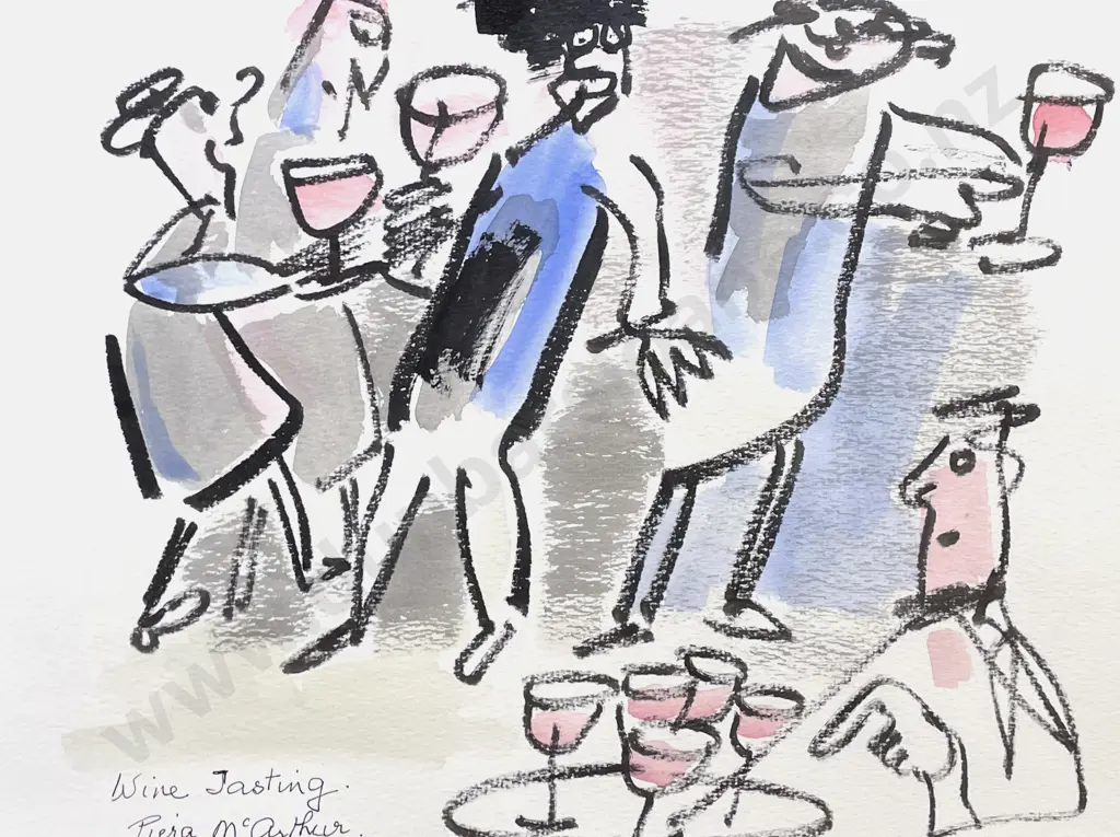 Piera McArthur (b.1929) - Wine Tasting Image 1++