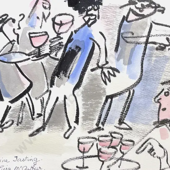 Piera McArthur (b.1929) - Wine Tasting