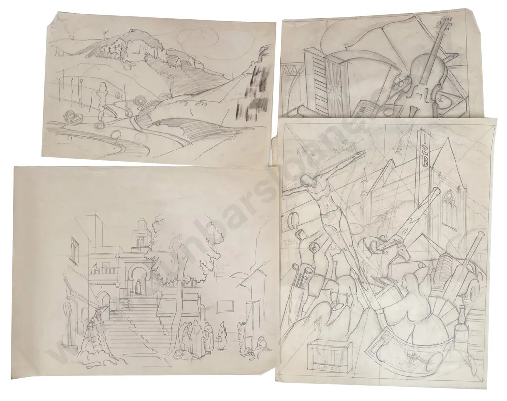 John Weeks (1888 - 1965) - Eight Figural Image 1++