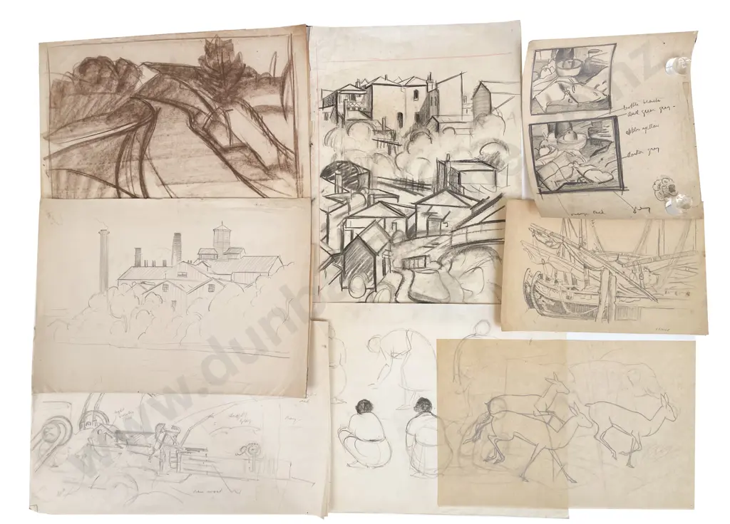 John Weeks (1888 - 1965) - Nine Architectural Image 1++