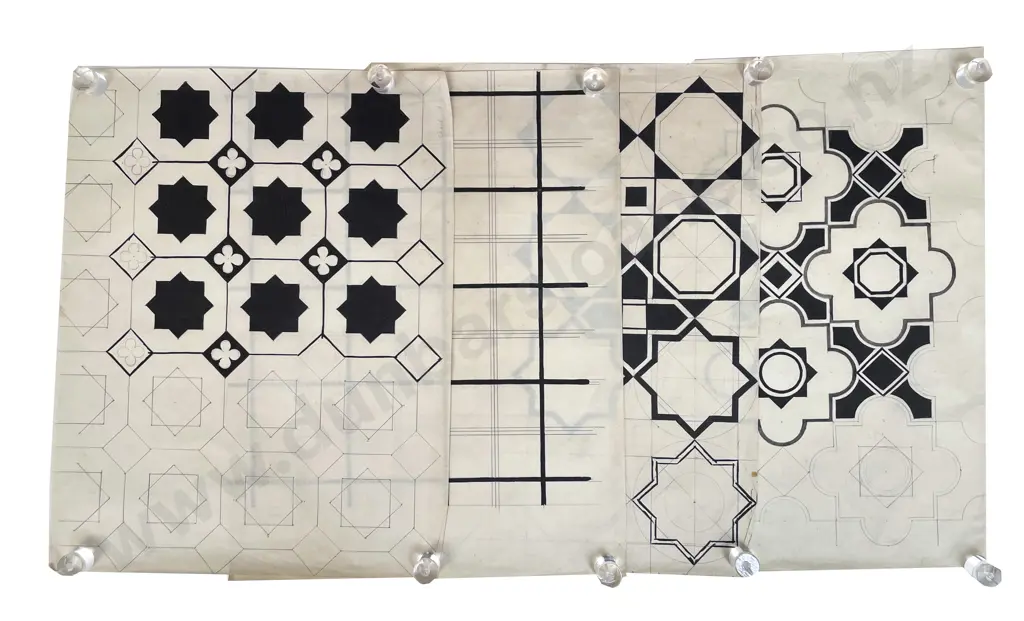 John Weeks (1888 - 1965) - Fourteen Various Geometric Designs (unframed) Image 1++