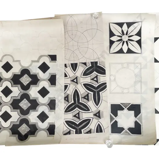 John Weeks (1888 - 1965) - Fourteen Various Geometric Designs (unframed)