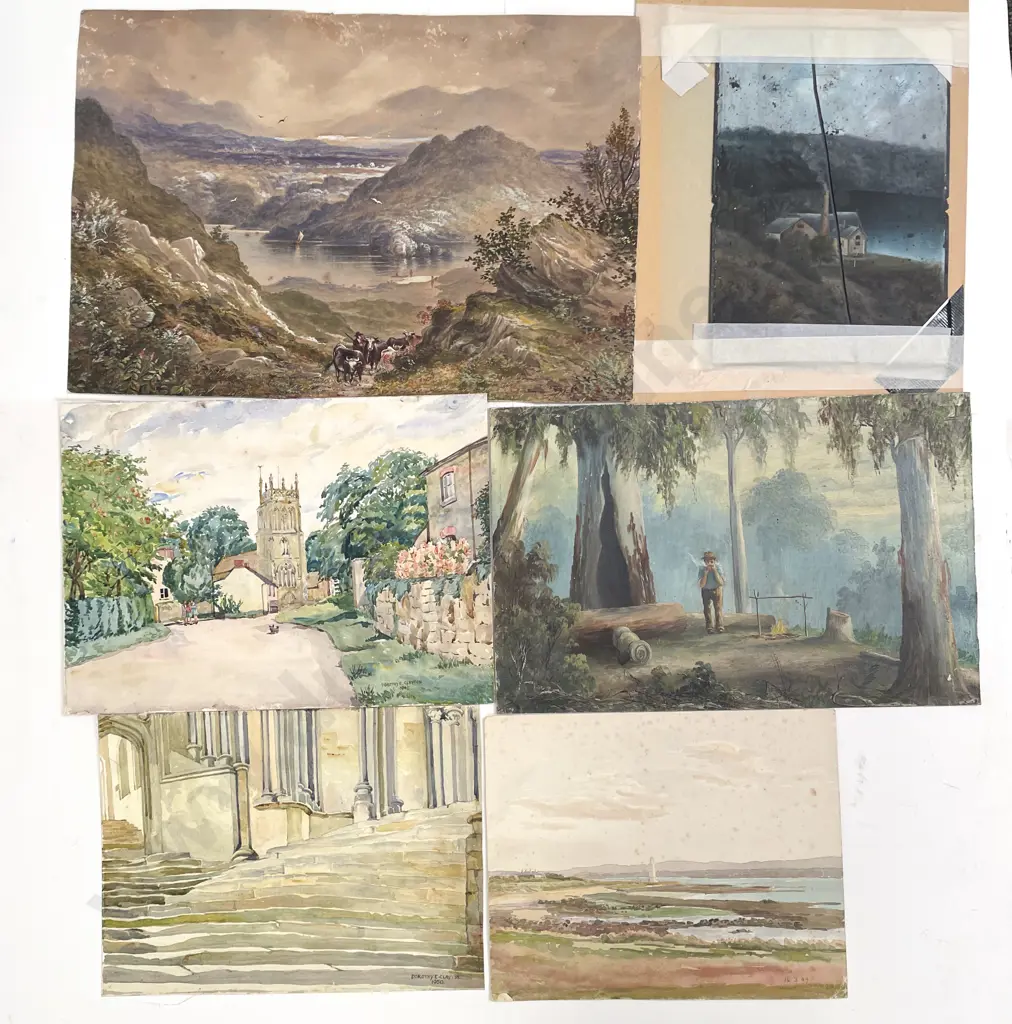 Six Unframed Artworks Image 1++