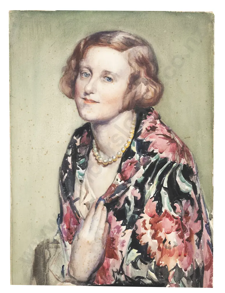 James Fraser Scott (1877 - 1932) - Portrait (unframed) (a/f) Image 1++