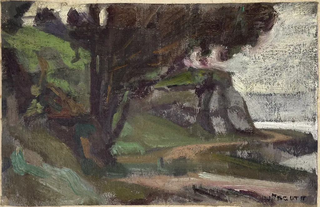 James Fraser Scott (1877 - 1932) - Coastal Landscape (unframed) Image 1++