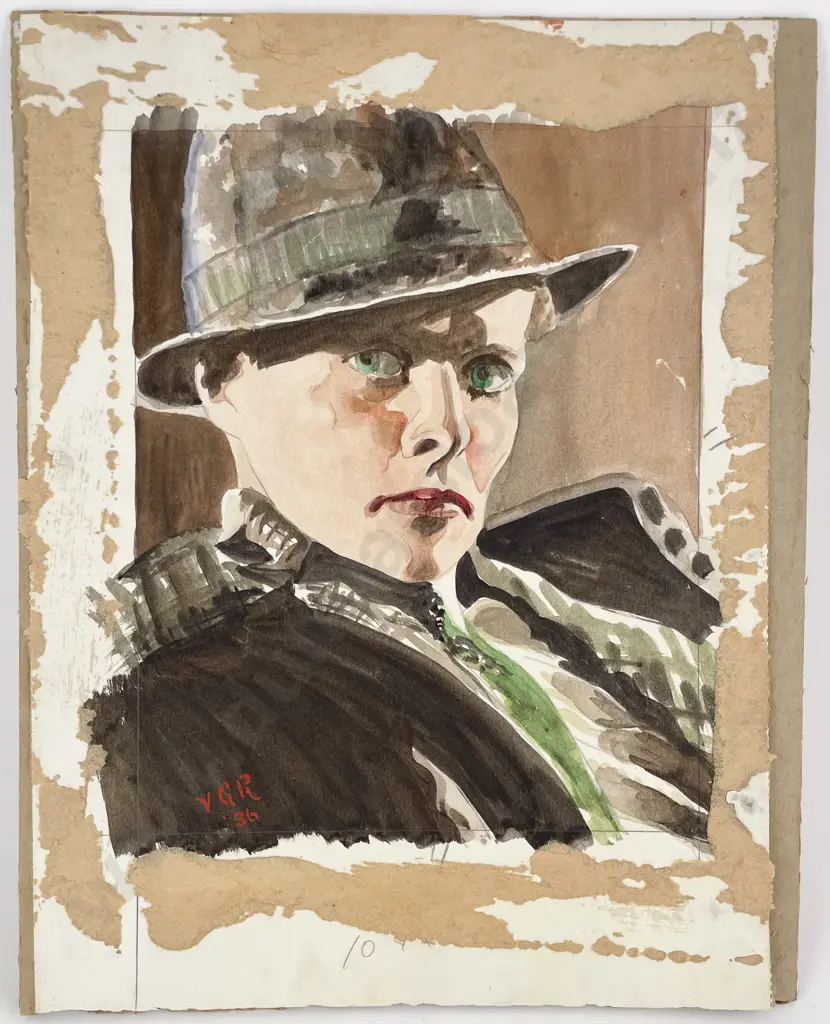 Unknown Artist - Portrait of Katharine Hepburn (unframed) Image 1++