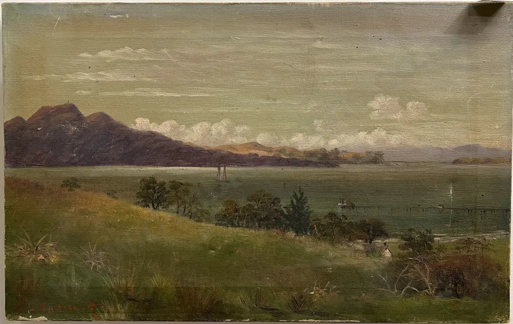 J D Perrett (1859 - 1937) - Coastal Scene with Boats Image 1++