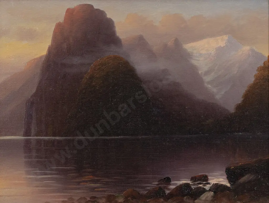 J D Perrett (1859 - 1937) - Milford Sound Image 1++