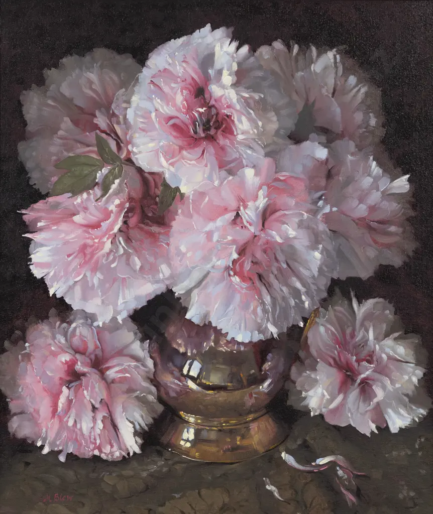 Michael Blow (b.1943) - Paeonies Image 1++