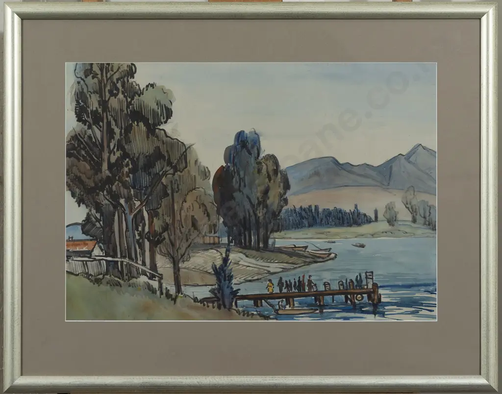 Frank Gross (1908 - 1963) - Lake Scene Image 1++
