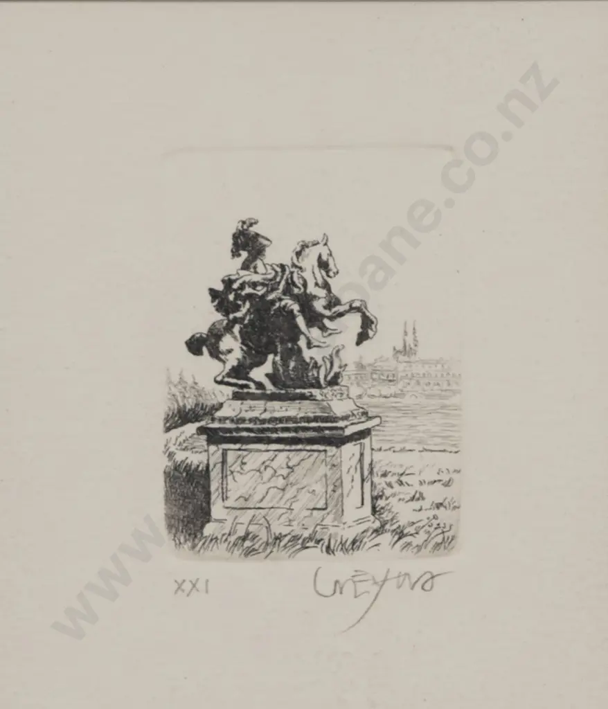 Pair European Etchings Image 1++