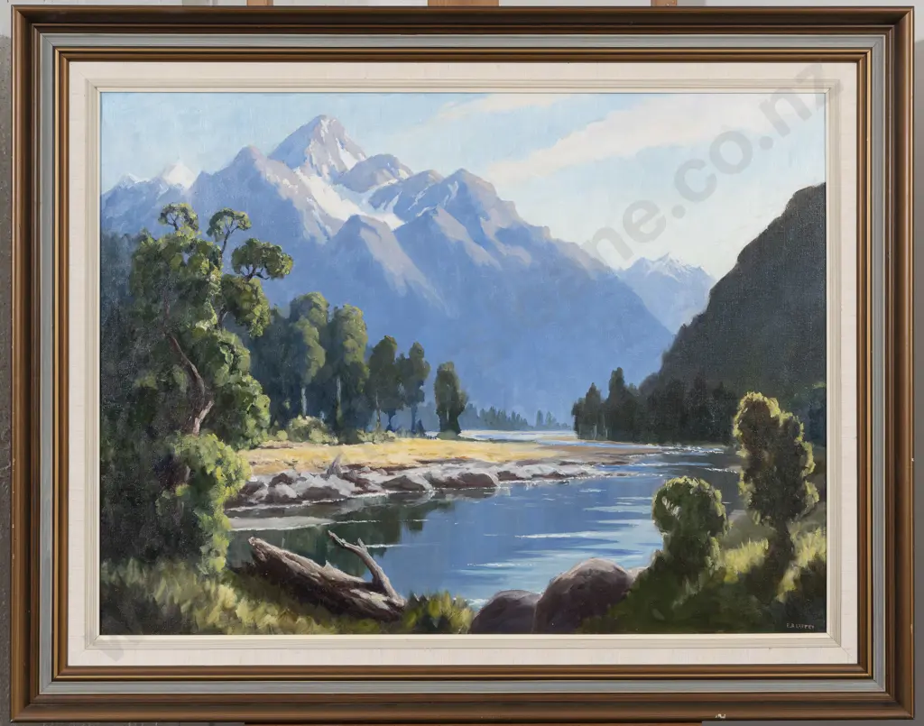 E B Lattey (1899 - 1986) - Summer Morning Hollyford Valley Image 1++
