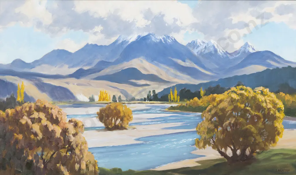 E B Lattey (1899 - 1986) - Awatere Valley Marlborough Image 1++